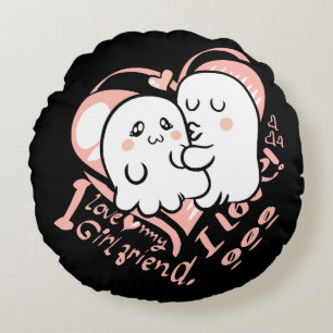 i love my girlfriend round cushion