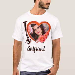 I love my girlfriend t-shirt with picture - hoodie