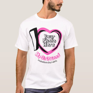 I love My Girlfriend with Photo Valentines Cute T-Shirt