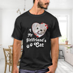 I Love My Girlfriend's Cat Custom Heart Photo T-Shirt<br><div class="desc">Who do you really love? Your girlfriend or her cat! Give the perfect gift to your boyfriend this valentines day with this funny cat lover shirt ! A must have for every cat lover, cat mum and cat dad ! A fun twist on I Love My Girlfriend, this shirt quote...</div>