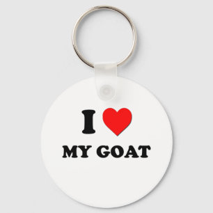 I Love My Goat Key Ring
