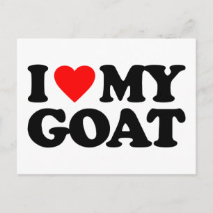 I LOVE MY GOAT POSTCARD