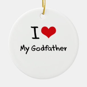 I Love My Godfather Ceramic Tree Decoration