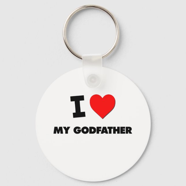 I Love My Godfather Key Ring (Front)