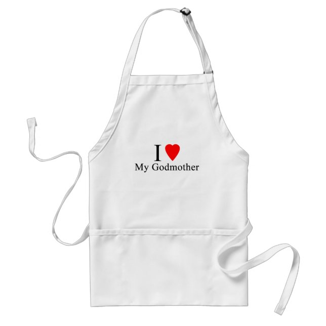 I love my godmother standard apron (Front)