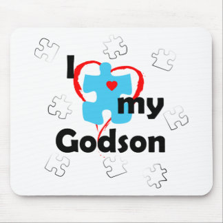 I Love My Godson - Autism Mouse Mat