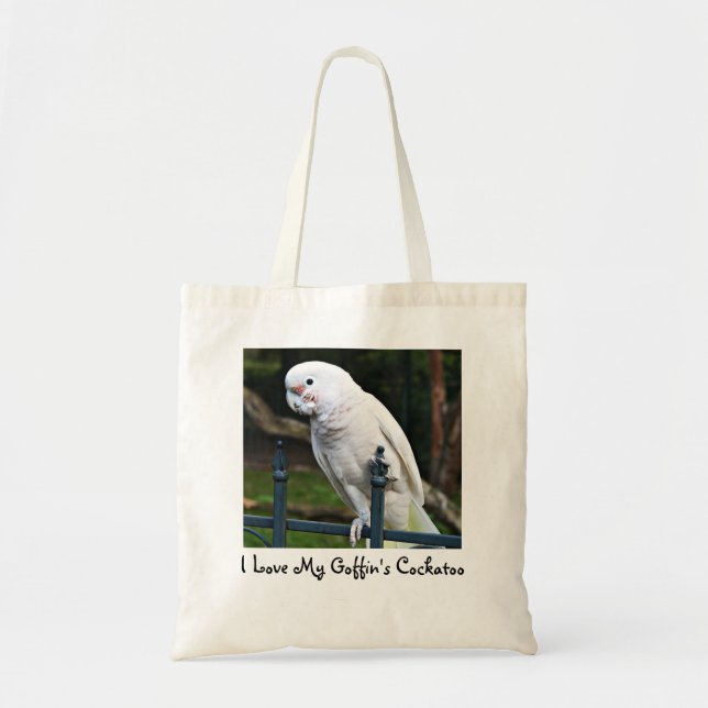 I Love My Goffin's Cockatoo (Tanimbar Corella) Tote Bag (Front)