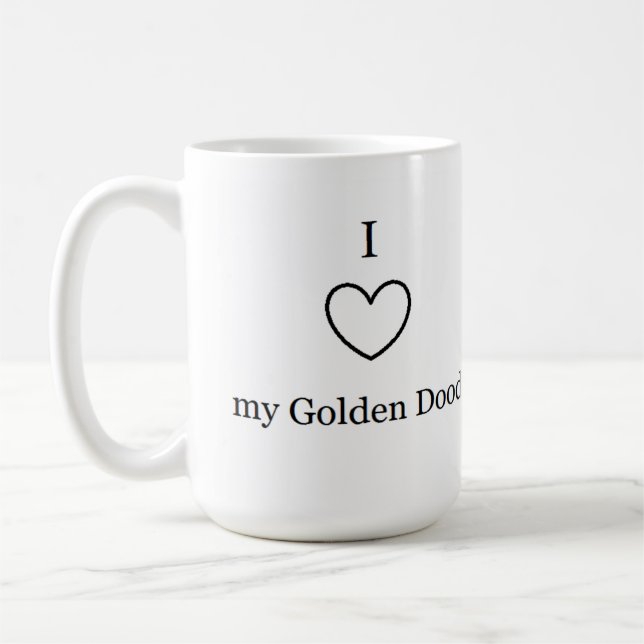I Love my Golden Doodle Mug! Coffee Mug (Left)