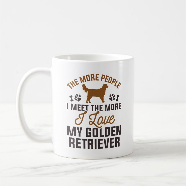 I Love My Golden Retriever Coffee Mug (Left)