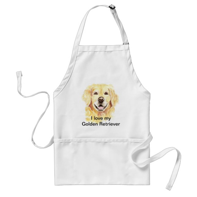 I Love my Golden Retriever, Dog, Pet Standard Apron (Front)