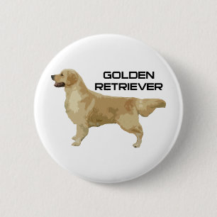 I Love My Golden Retriever Products & Designs! 6 Cm Round Badge
