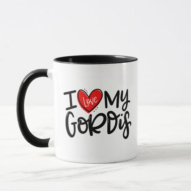 I Love My Gordis Mug (Left)