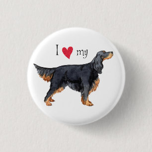 I Love my Gordon Setter 3 Cm Round Badge