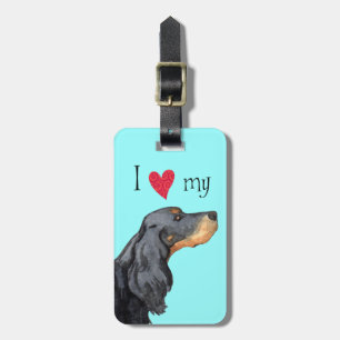 I Love my Gordon Setter Luggage Tag
