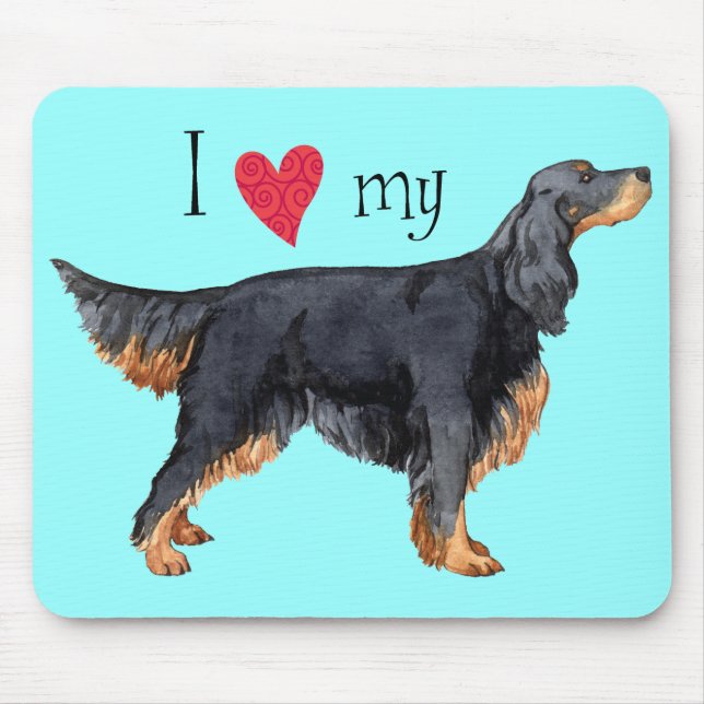 I Love my Gordon Setter Mouse Mat (Front)