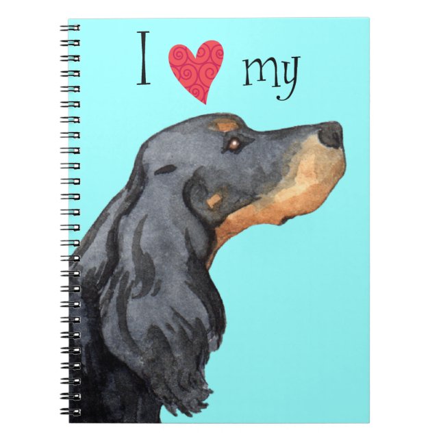 I Love my Gordon Setter Notebook (Front)