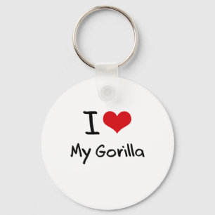 I Love My Gorilla Key Ring