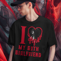 I Love My Goth Girlfriend Bleeding Red Heart Photo