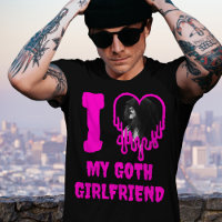 I Love My Goth Girlfriend Pink Drip Heart Photo
