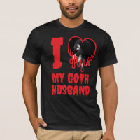 I Love My Goth Husband Red Blood Heart Photo