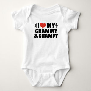 I Love My Grammy And Grampy Baby Bodysuit