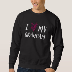 I Love My Grandam Family Outfit Relatives Costume  Sweatshirt