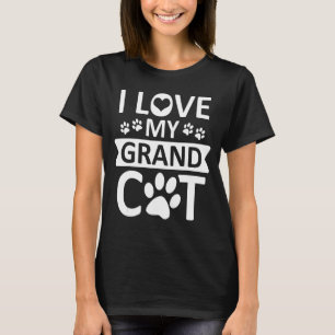 I Love My Grandcat  Cat  Granddad Grandma Grandpar T-Shirt