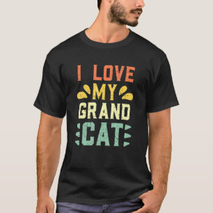 I Love My Grandcat Cat Granddad Grandma Grandpar T-Shirt