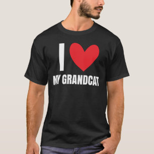 I Love My Grandcat Funny Pet Grandma Granddad Cat T-Shirt