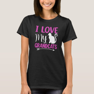 I Love My Grandcats Cat Granddad Grandma Grandpar T-Shirt