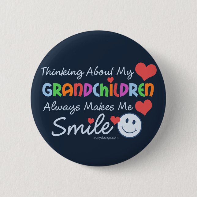 I Love My Grandchildren 6 Cm Round Badge (Front)