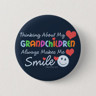 I Love My Grandchildren 6 Cm Round Badge