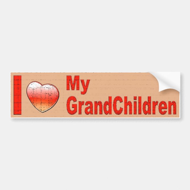 I LOVE MY GRANDCHILDREN BUMPER STICKER (Front)