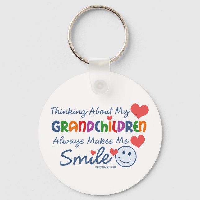 I Love My Grandchildren Key Ring (Front)
