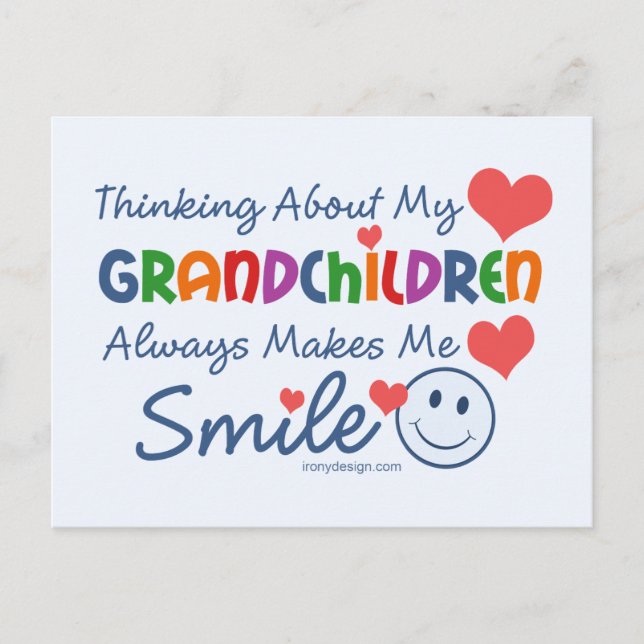 I Love My Grandchildren Postcard (Front)