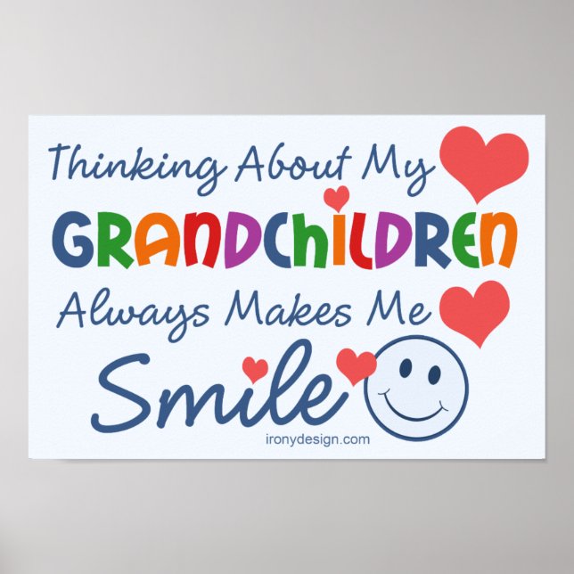 I Love My Grandchildren Poster (Front)