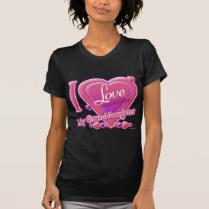 I Love My Granddaughter pink/purple - heart T-Shirt