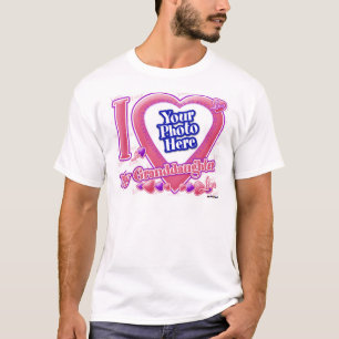 I Love My Granddaughter pink/purple - photo T-Shirt