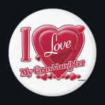 I Love My Granddaughter red - heart Magnet<br><div class="desc">I Love My Granddaughter red - heart</div>