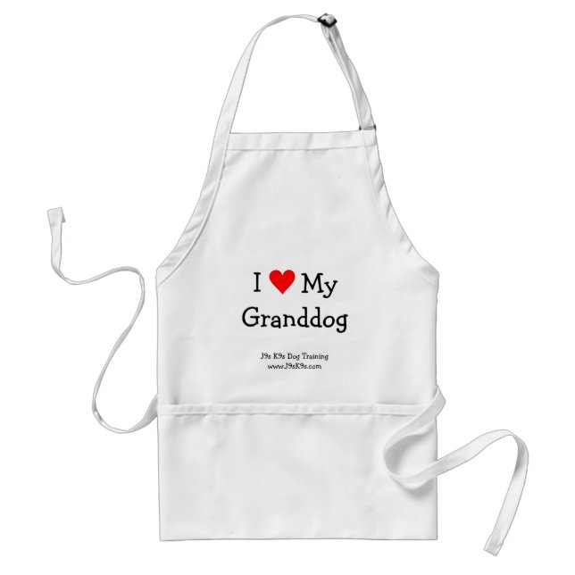 I Love My Granddog Apron (Front)