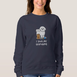 I Love My Granddog Bichon Frise Dog Grandmother Sweatshirt