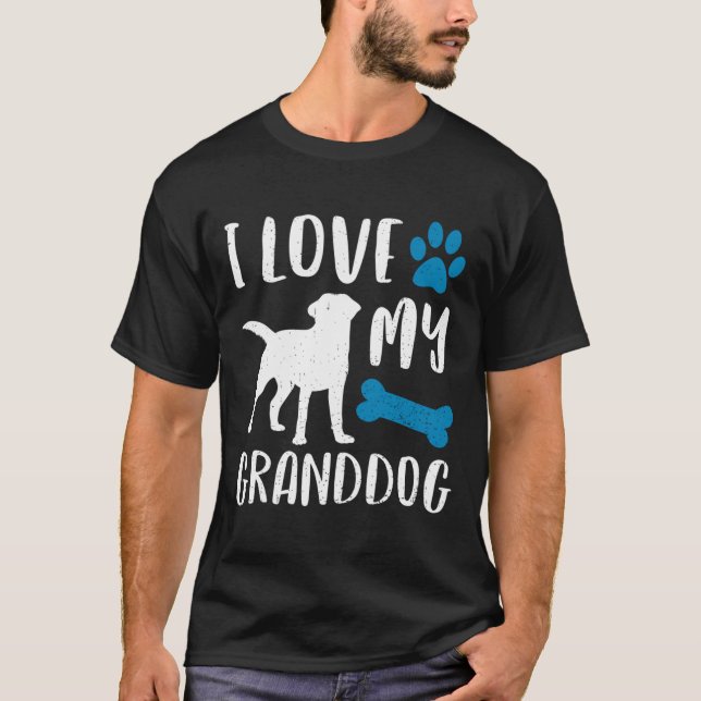 I Love My Granddog Shirt Labrador Retriever Dog Gr (Front)