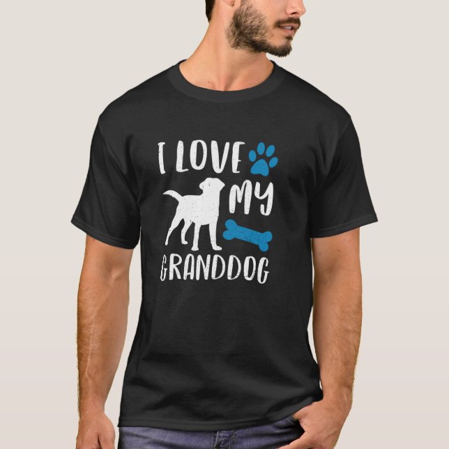 I Love My Granddog Shirt Labrador Retriever Dog Gr (Front)
