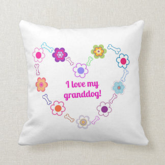 I love my granddog throw pillow