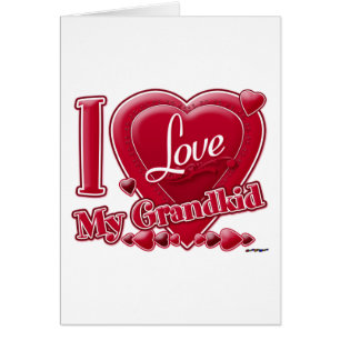 I Love My Grandkid Red Hearts