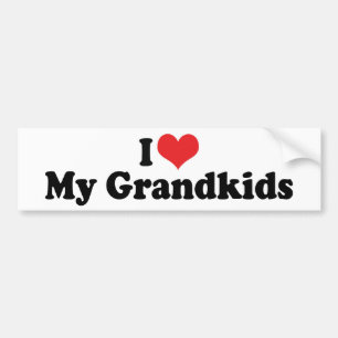 I Love My Grandkids Bumper Sticker