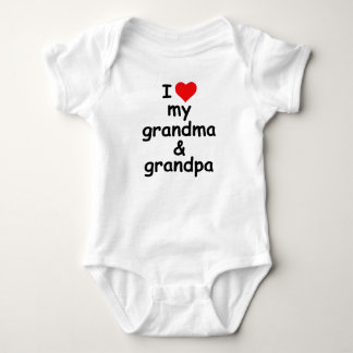 I love my grandma and grandpa baby bodysuit