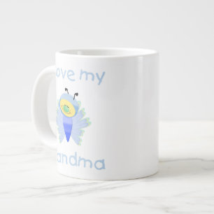 I love my grandma (boy flutterby) large coffee mug