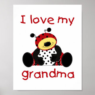 I love my grandma (boy ladybug) poster