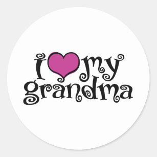 I Love My Grandma Classic Round Sticker